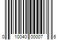 Barcode Image for UPC code 010040000076