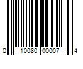 Barcode Image for UPC code 010080000074