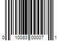 Barcode Image for UPC code 010083000071