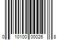 Barcode Image for UPC code 010100000268