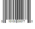 Barcode Image for UPC code 010100000770