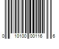 Barcode Image for UPC code 010100001166