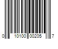 Barcode Image for UPC code 010100002057