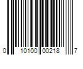 Barcode Image for UPC code 010100002187