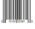 Barcode Image for UPC code 010100003818