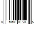 Barcode Image for UPC code 010100007205