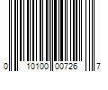 Barcode Image for UPC code 010100007267