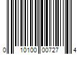 Barcode Image for UPC code 010100007274