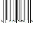 Barcode Image for UPC code 010100007519