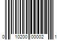 Barcode Image for UPC code 010200000021