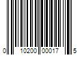 Barcode Image for UPC code 010200000175