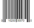 Barcode Image for UPC code 010200000700