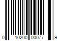 Barcode Image for UPC code 010200000779