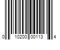 Barcode Image for UPC code 010200001134