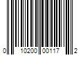 Barcode Image for UPC code 010200001172