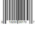 Barcode Image for UPC code 010200001707