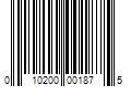 Barcode Image for UPC code 010200001875