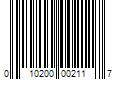 Barcode Image for UPC code 010200002117