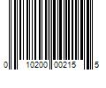 Barcode Image for UPC code 010200002155