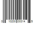 Barcode Image for UPC code 010200003145