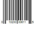 Barcode Image for UPC code 010200006115