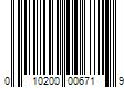 Barcode Image for UPC code 010200006719