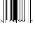 Barcode Image for UPC code 010228000072