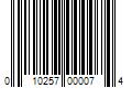 Barcode Image for UPC code 010257000074