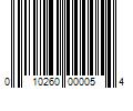 Barcode Image for UPC code 010260000054