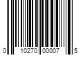 Barcode Image for UPC code 010270000075