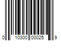 Barcode Image for UPC code 010300000259