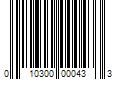 Barcode Image for UPC code 010300000433