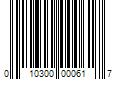 Barcode Image for UPC code 010300000617