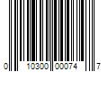 Barcode Image for UPC code 010300000747