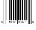 Barcode Image for UPC code 010300000778