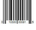 Barcode Image for UPC code 010300000815