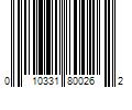 Barcode Image for UPC code 010331800262