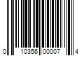 Barcode Image for UPC code 010356000074