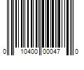 Barcode Image for UPC code 010400000470