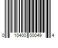 Barcode Image for UPC code 010400000494