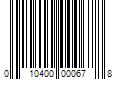 Barcode Image for UPC code 010400000678