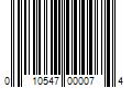 Barcode Image for UPC code 010547000074