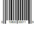 Barcode Image for UPC code 010600000119