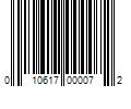 Barcode Image for UPC code 010617000072