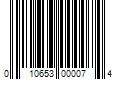 Barcode Image for UPC code 010653000074