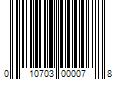 Barcode Image for UPC code 010703000078