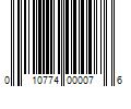 Barcode Image for UPC code 010774000076