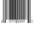 Barcode Image for UPC code 010778000072