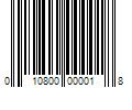 Barcode Image for UPC code 010800000018