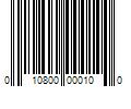 Barcode Image for UPC code 010800000100